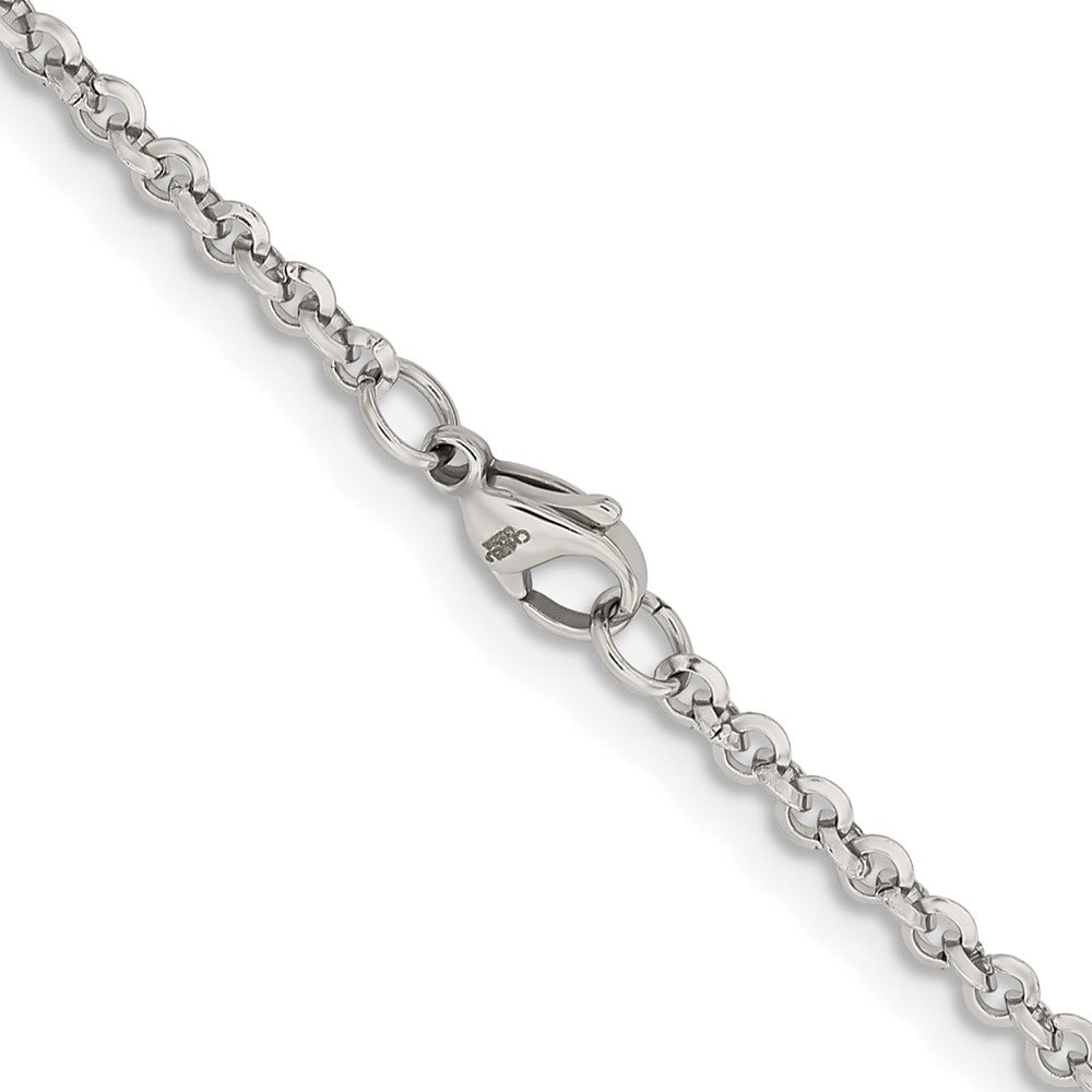 Stainless Steel Polished 3.2mm 16in Rolo Chain