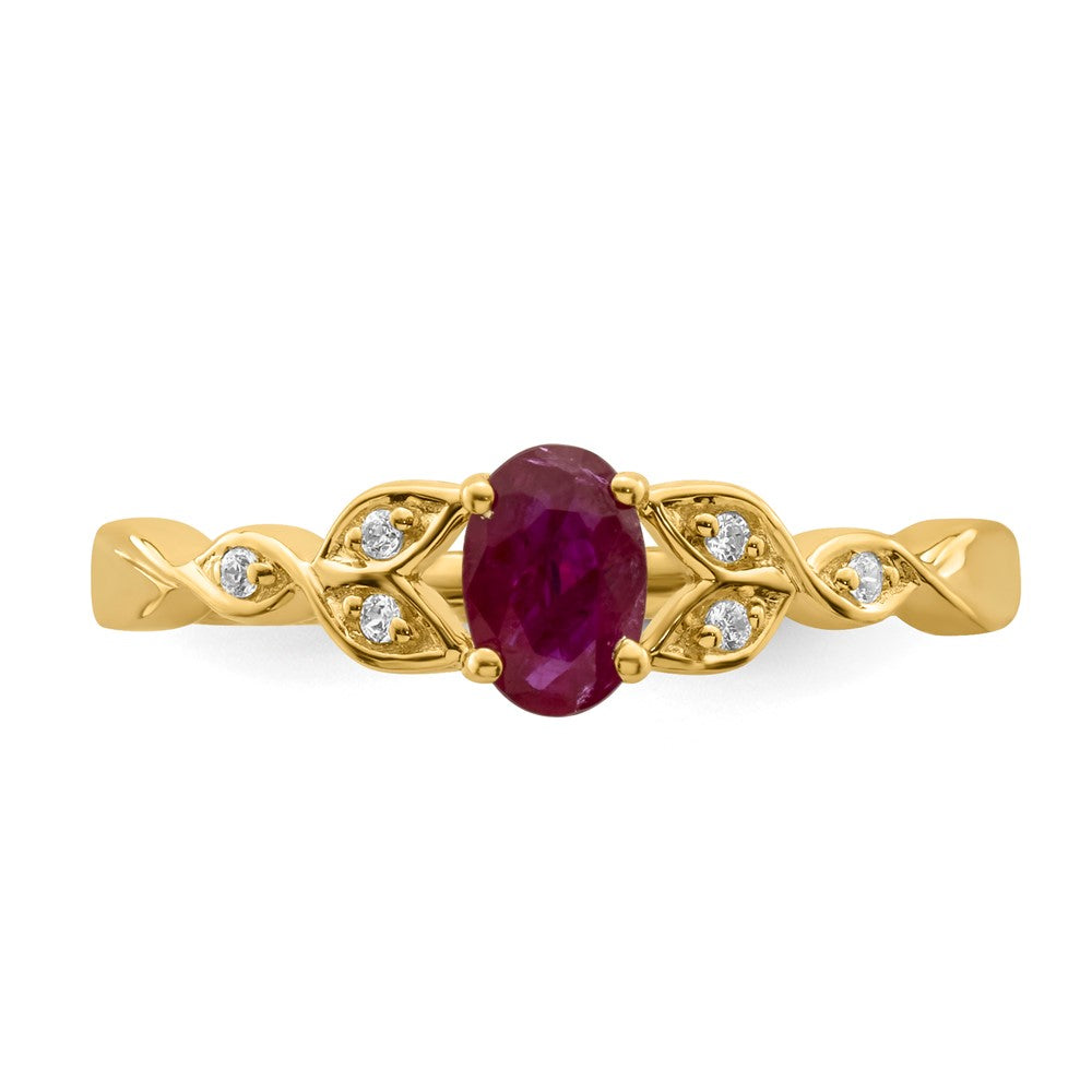 Sterling Silver Created Pink Sapphire & CZ Fashion Ring