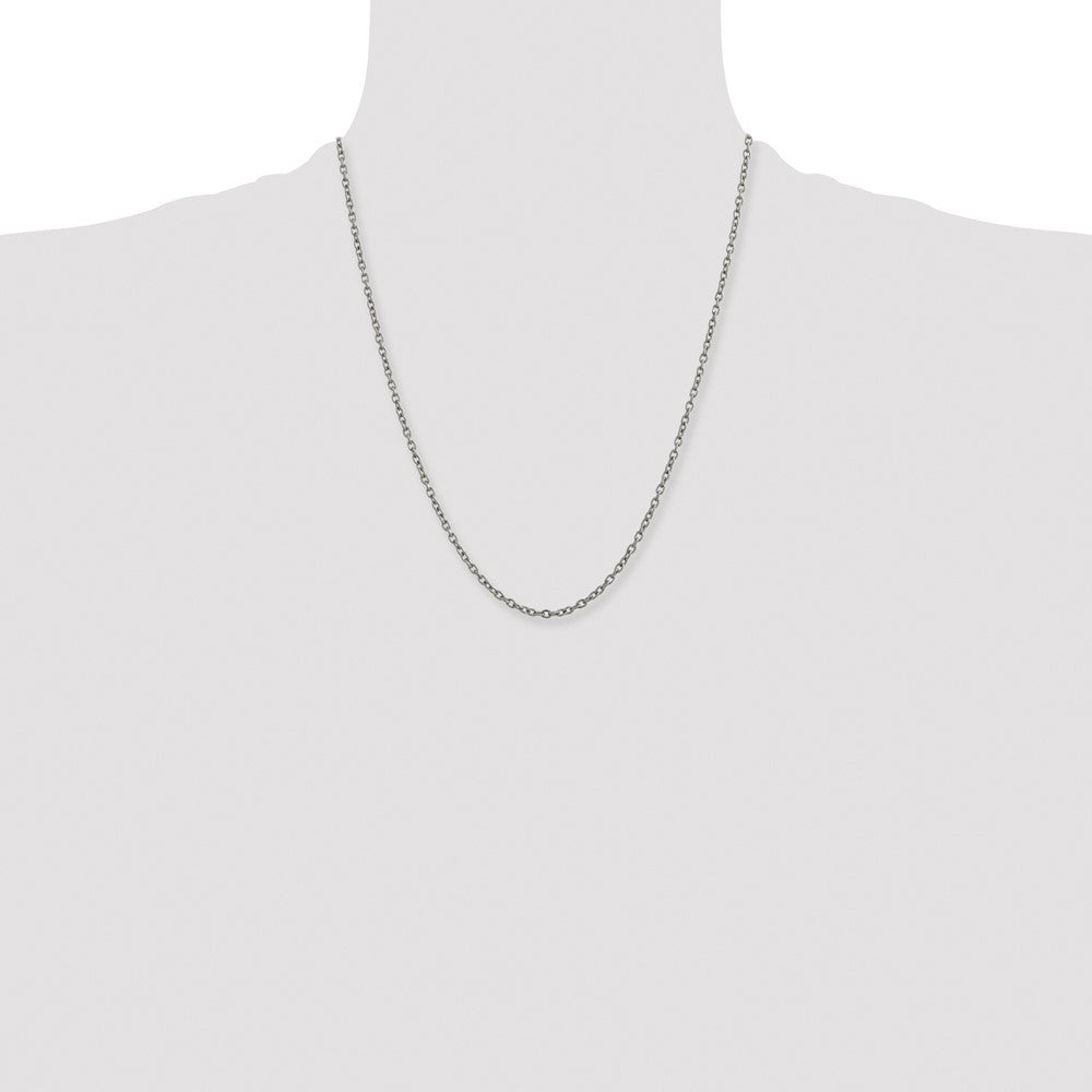 Titanium Polished 2.9mm 22in Cable Chain