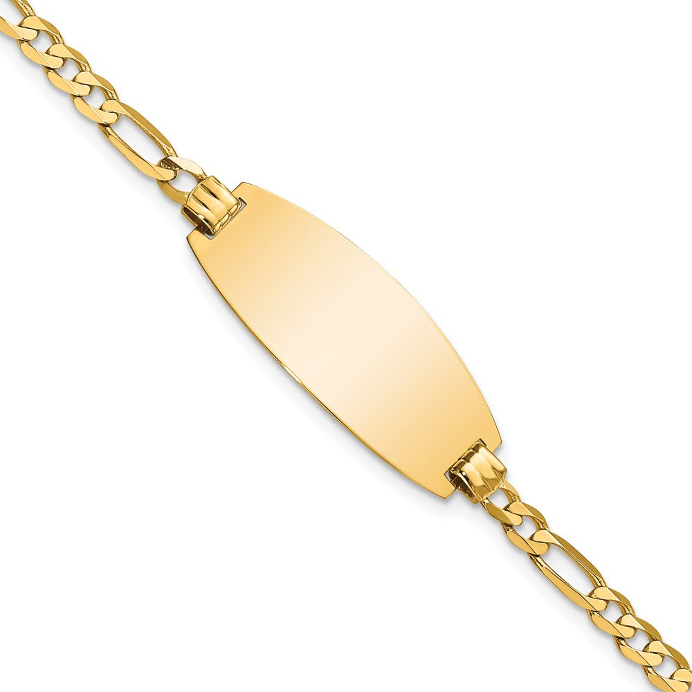 14ky Oval Figaro ID Bracelet 8 inches