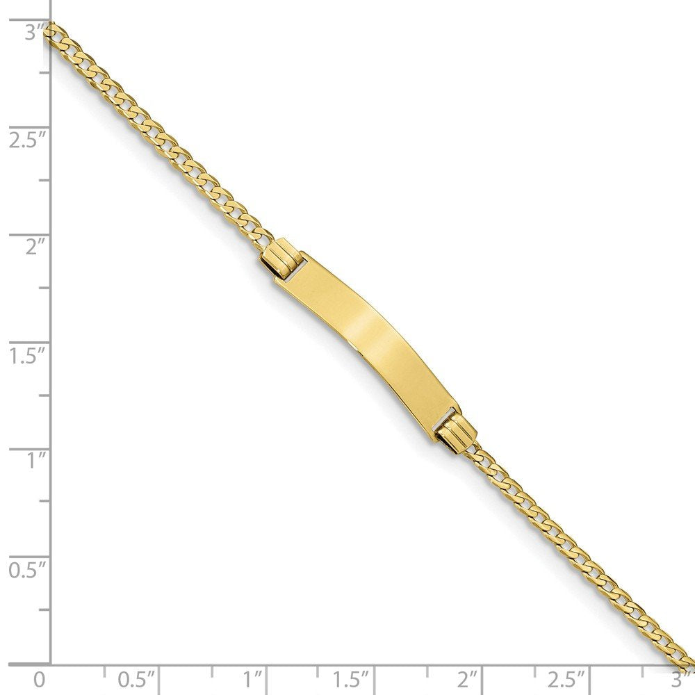 10k Flat Curb Link ID Bracelet