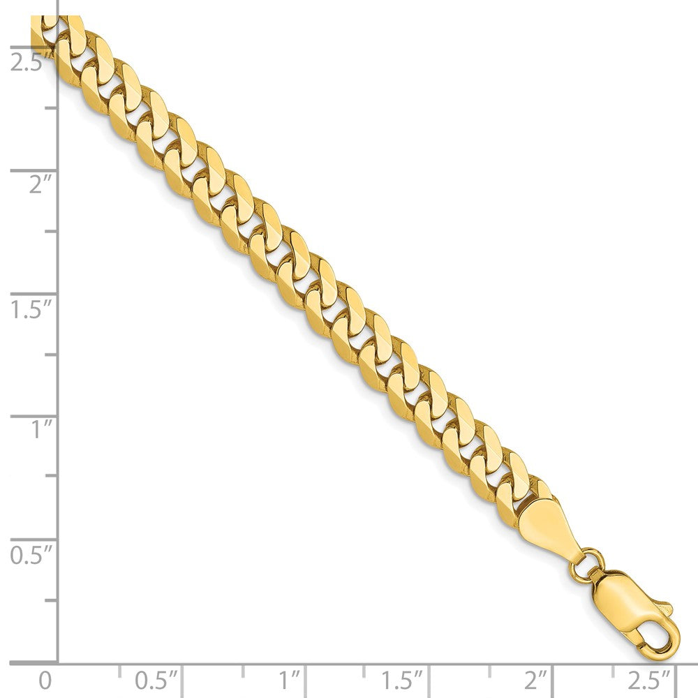 10K 5.75mm Flat Beveled Curb Chain 9 inches