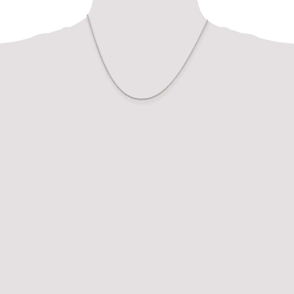Sterling Silver 1.25mm Loose Rope Chain w/2in ext.