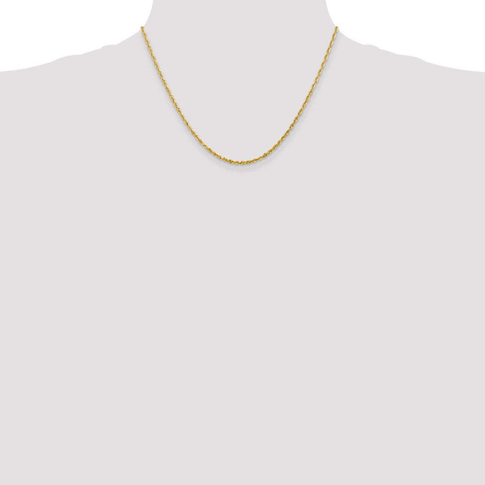14K 18 inch 2.25mm Ultra Diamond-cut Rope with Lobster Clasp Chain