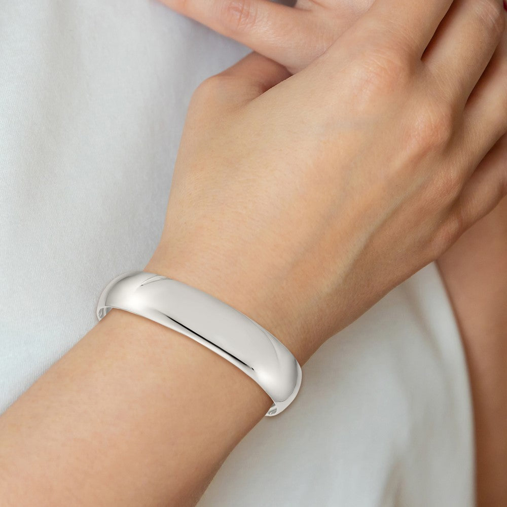 Sterling Silver 14mm Cuff Bangle 7 inches