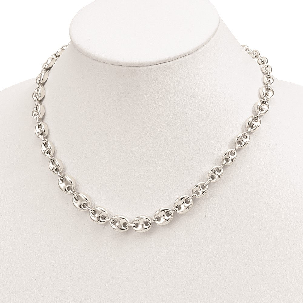 Sterling Silver Polished Fancy Link 18in Necklace 18 Inches