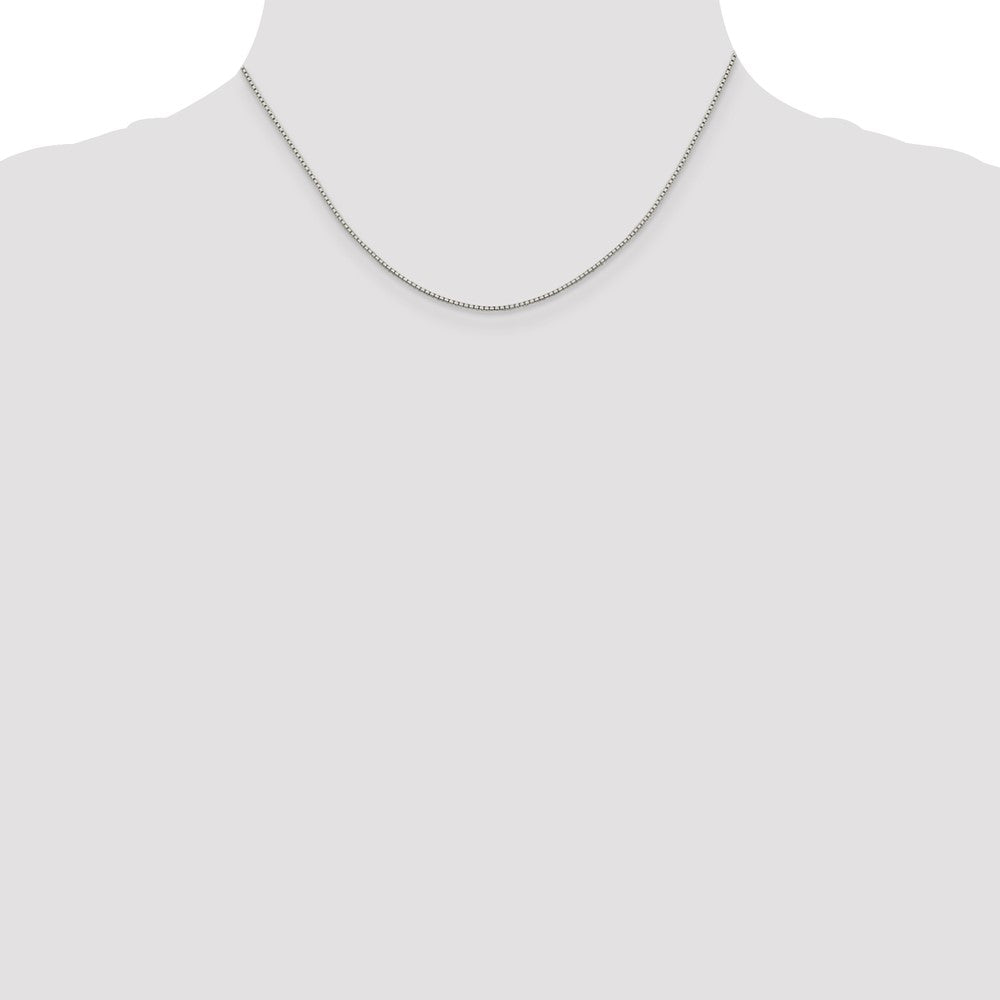 Sterling Silver 1.15mm 8 Sided Diamond-cut Box Chain 16 Inches