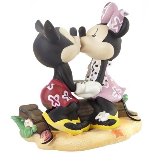 Precious Moments Disney Showcase Hand-painted Porcelain Mickey Mouse And Minnie Mouse On Beach Figurine