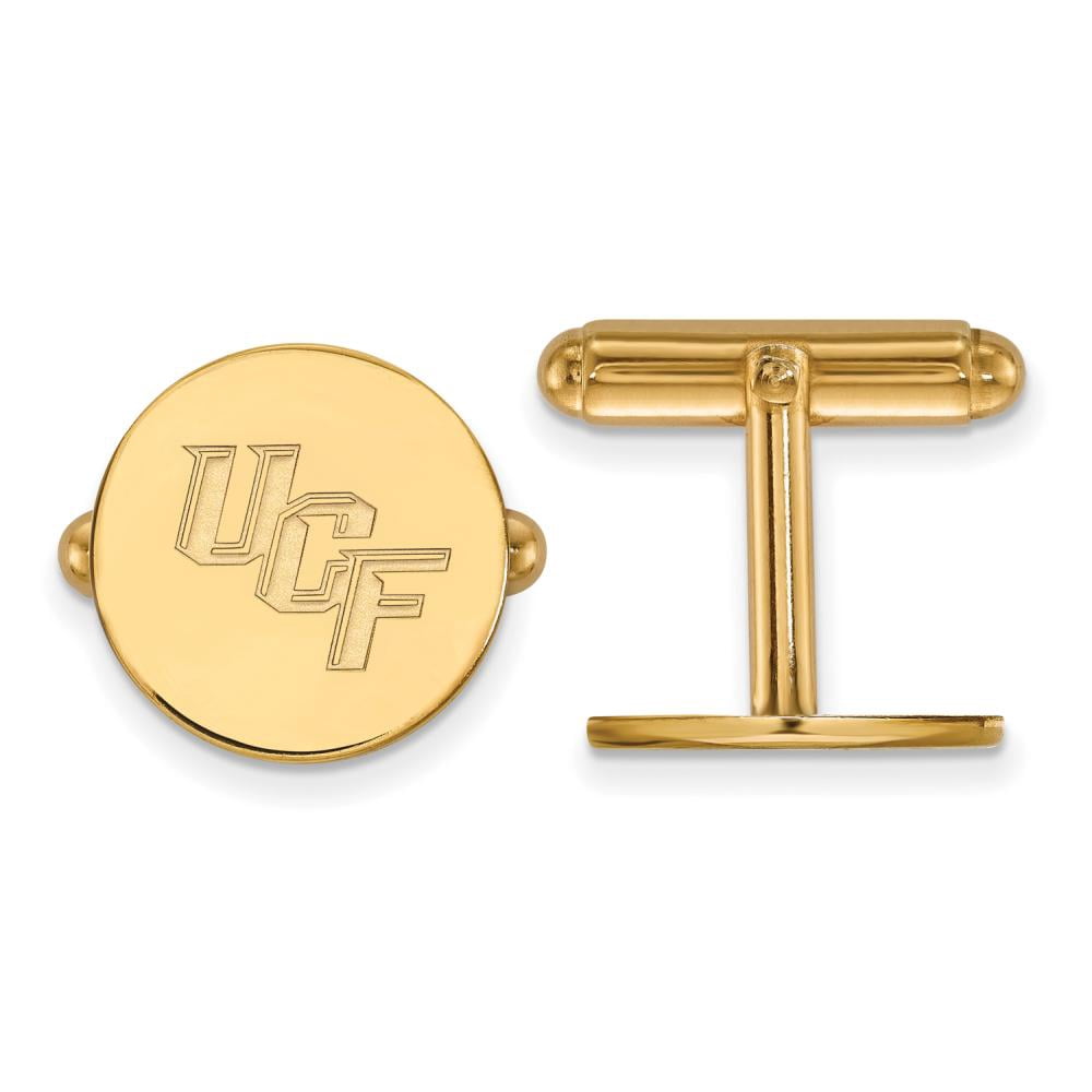 Sterling Silver Gold-plated LogoArt University of Central Florida U-C-F Cuff Links QGP010UCF
