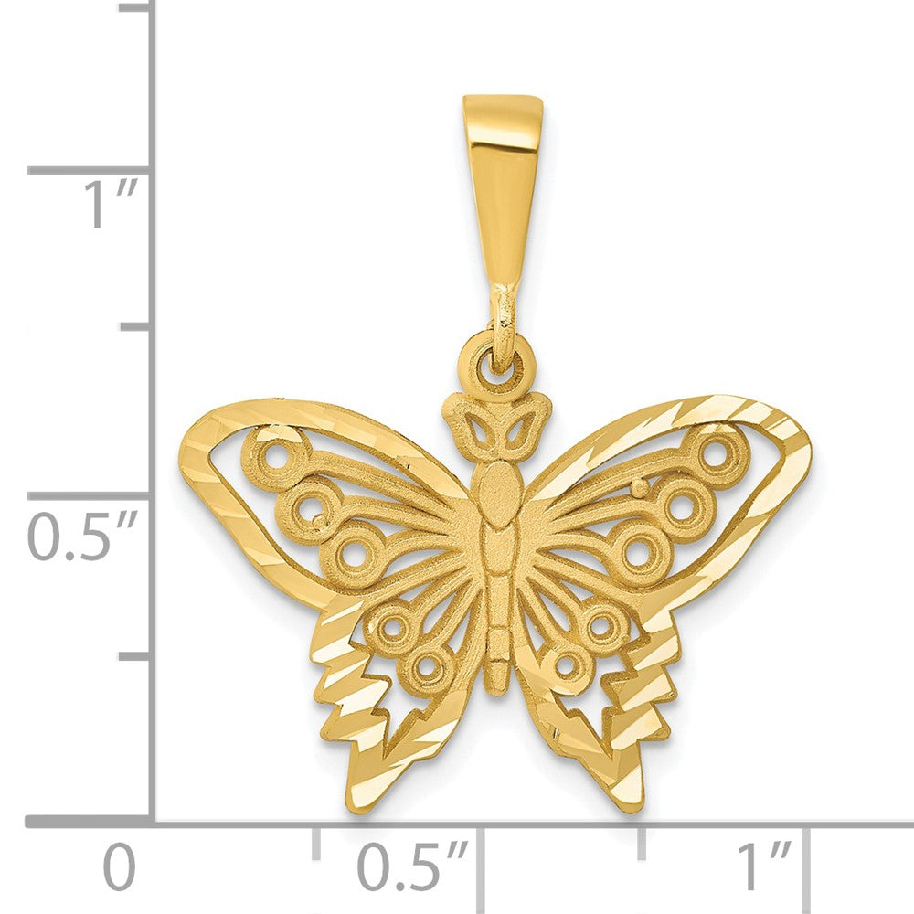 14k Gold Butterfly Charm