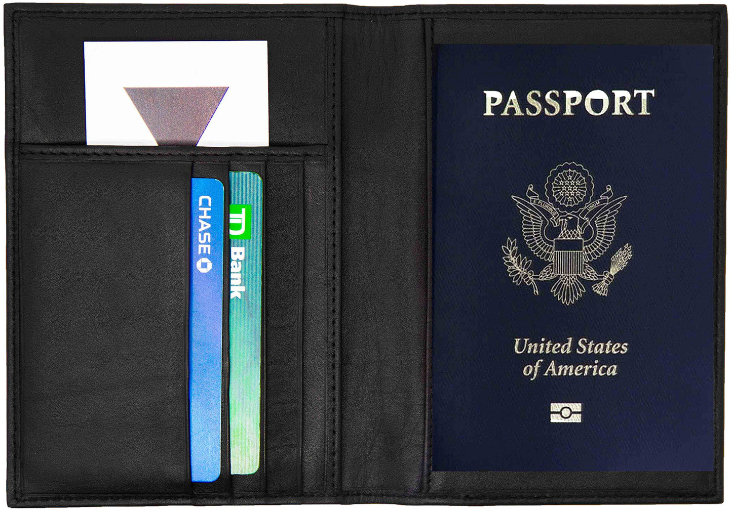Genuine Cowhide Leather RFID-Blocking Passport Cover Case Holder & Wallet