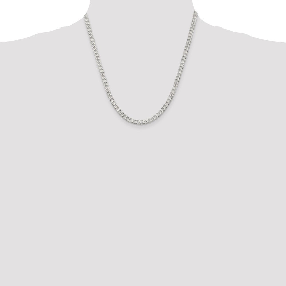 Sterling Silver 4.5mm Curb Chain 20 Inches