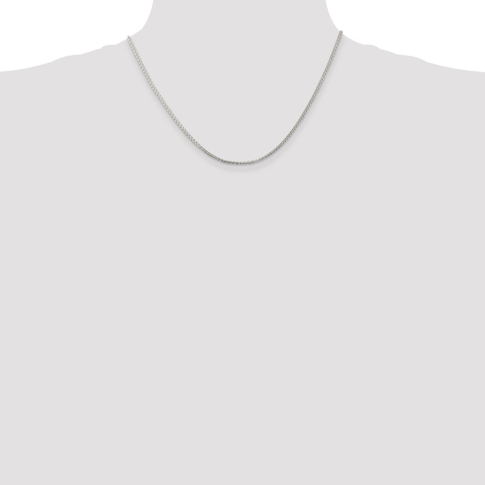 Sterling Silver 1.75mm Round Spiga Chain 18 Inches