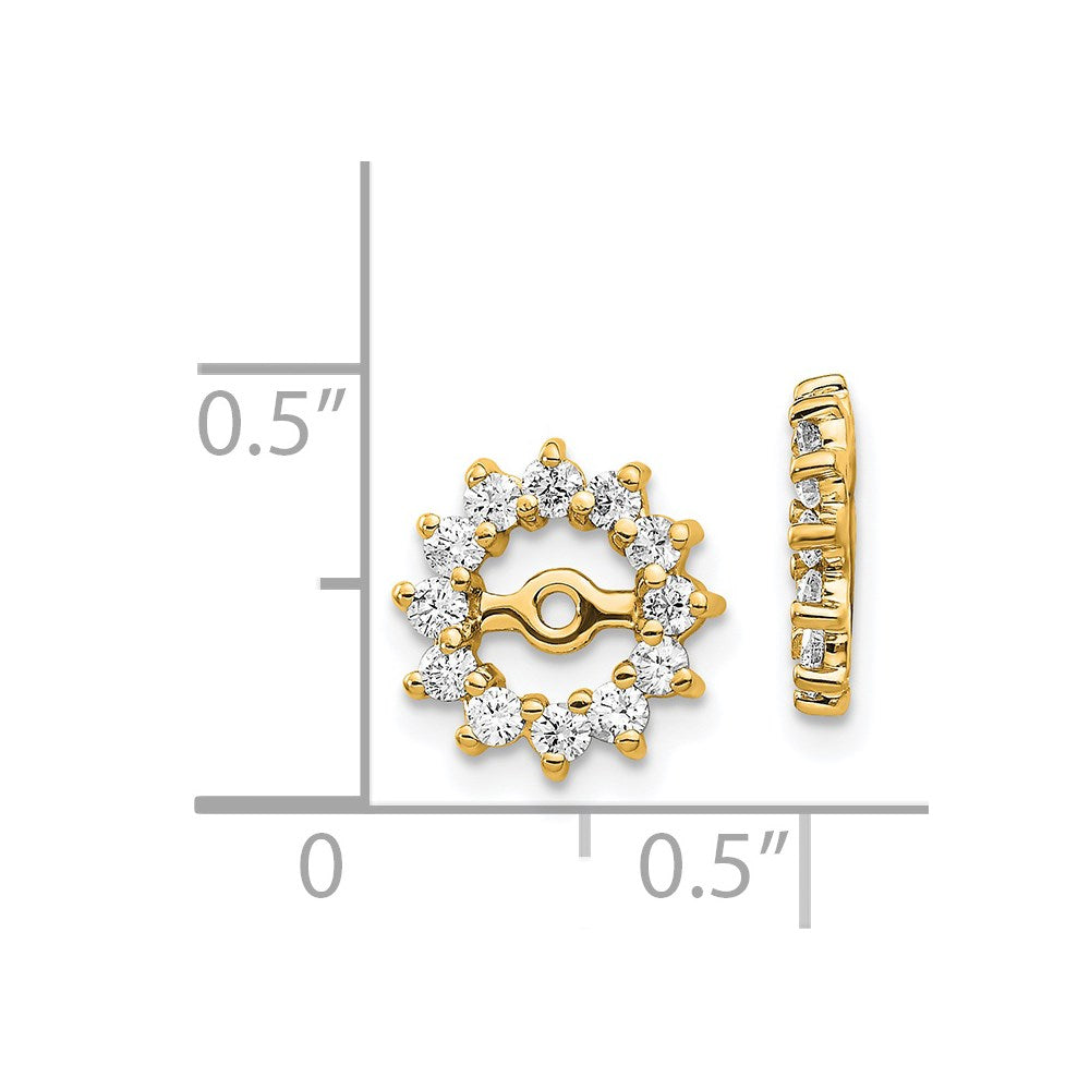 14k Fancy Diamond Earrings Jacket Mountings