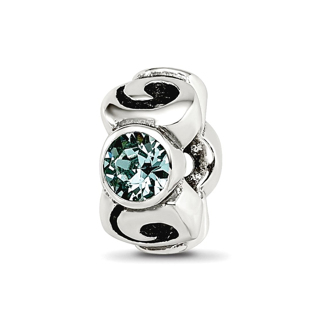 Sterling Silver Reflections December Blue Preciosa Crystal Bead