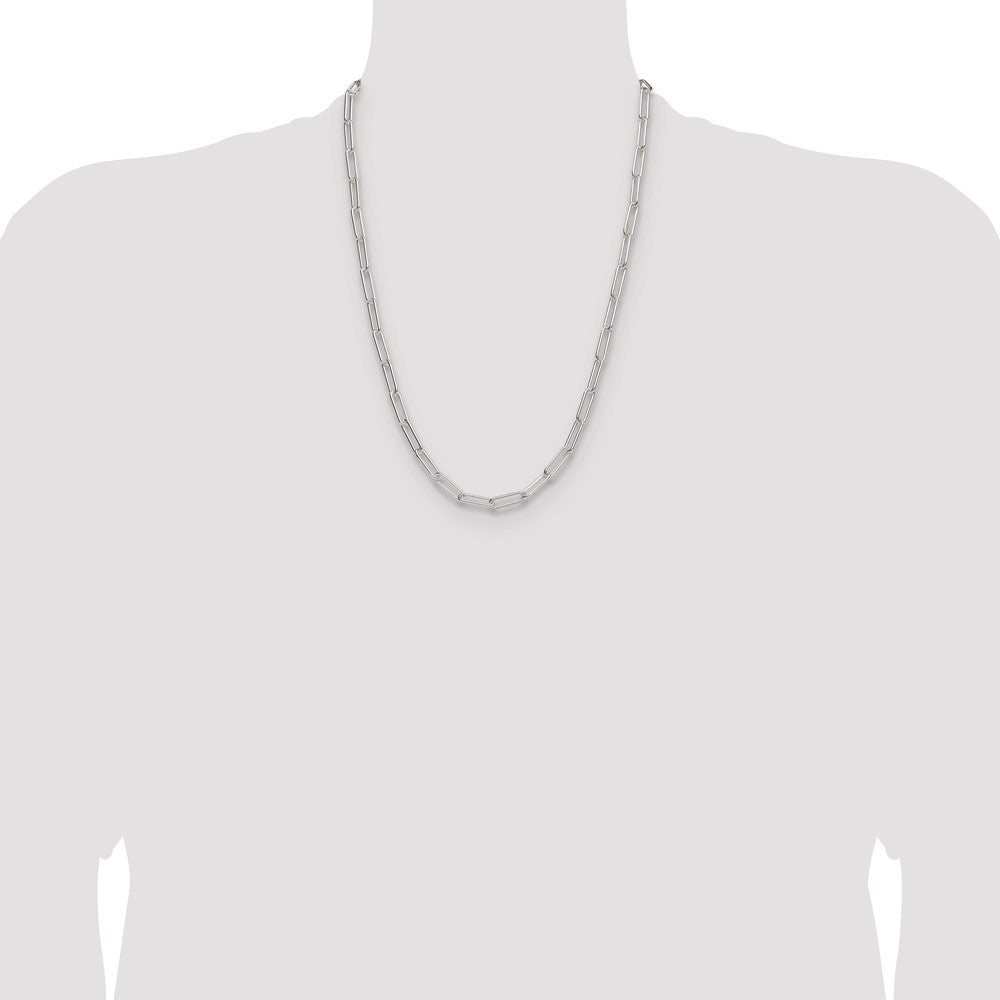 Sterling Silver Polished 5.5mm Paperclip Chain