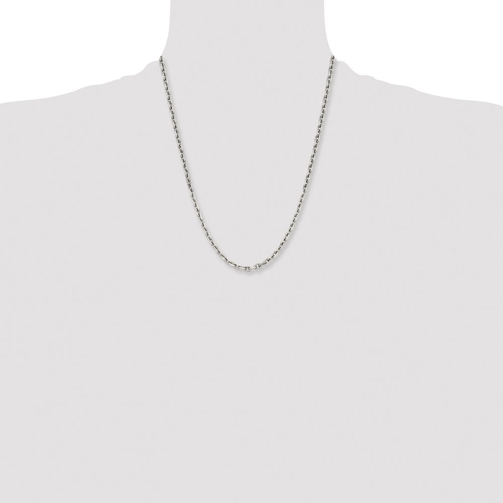 Stainless Steel Polished 5.3mm 22in Cable Chain