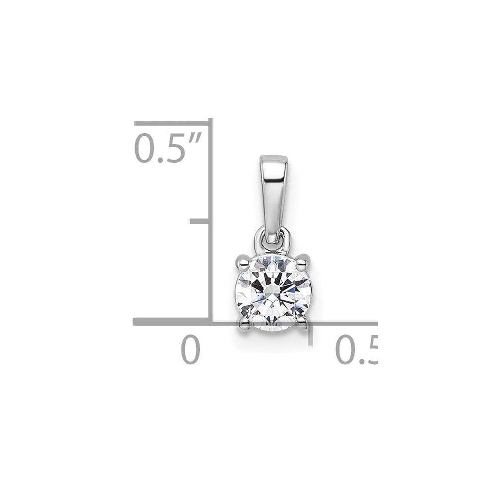 14k White Gold 1/2 carat Lab Grown Diamond VS/SI+ G+ Complete Pendant
