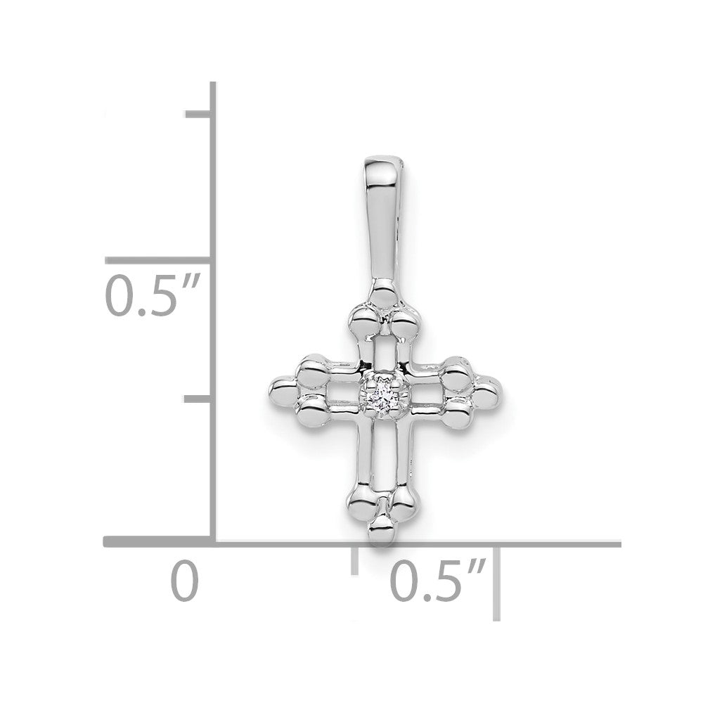 10kw Diamond Cross Pendant