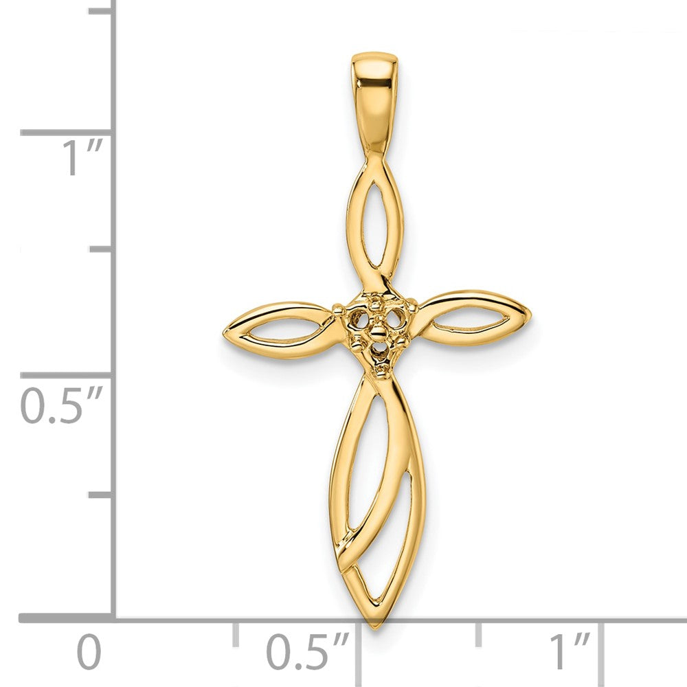 10K Cross Pendant Mounting