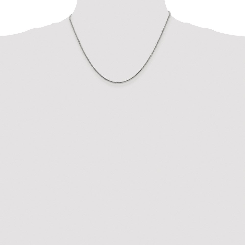 Sterling Silver Rhodium-plated 1.2mm Snake Chain