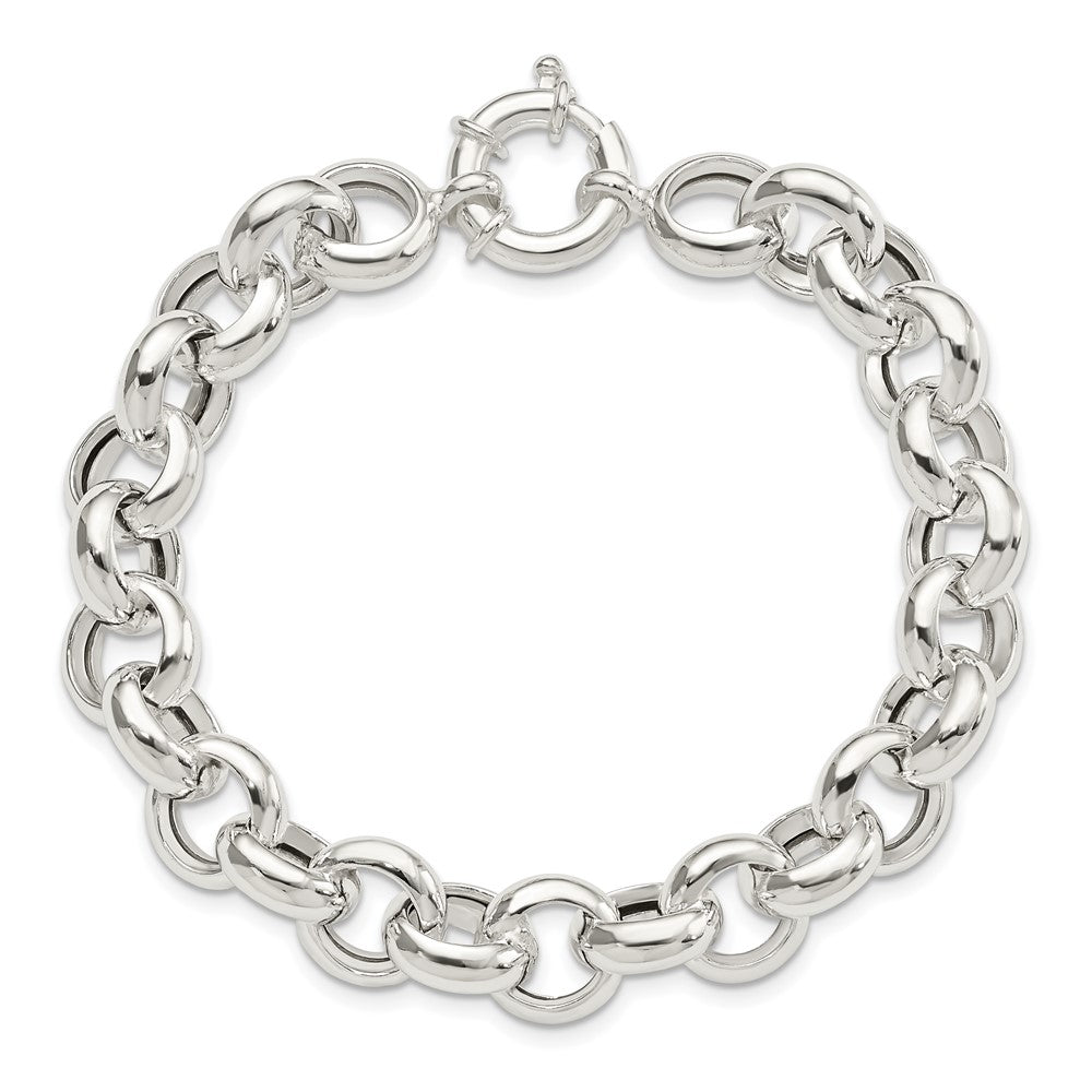 Sterling Silver Polished Fancy Link Bracelet 8 inches