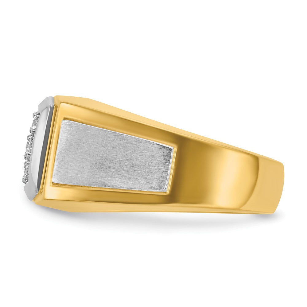 IBGoodman 14k Men's Polished and Satin Cluster Ring Mounting