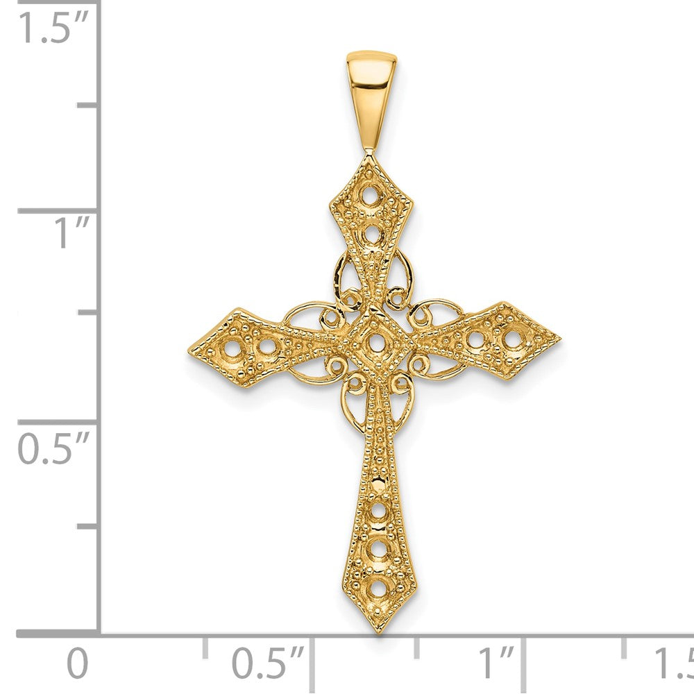 14k Diamond Cross Passion Pendant Mounting