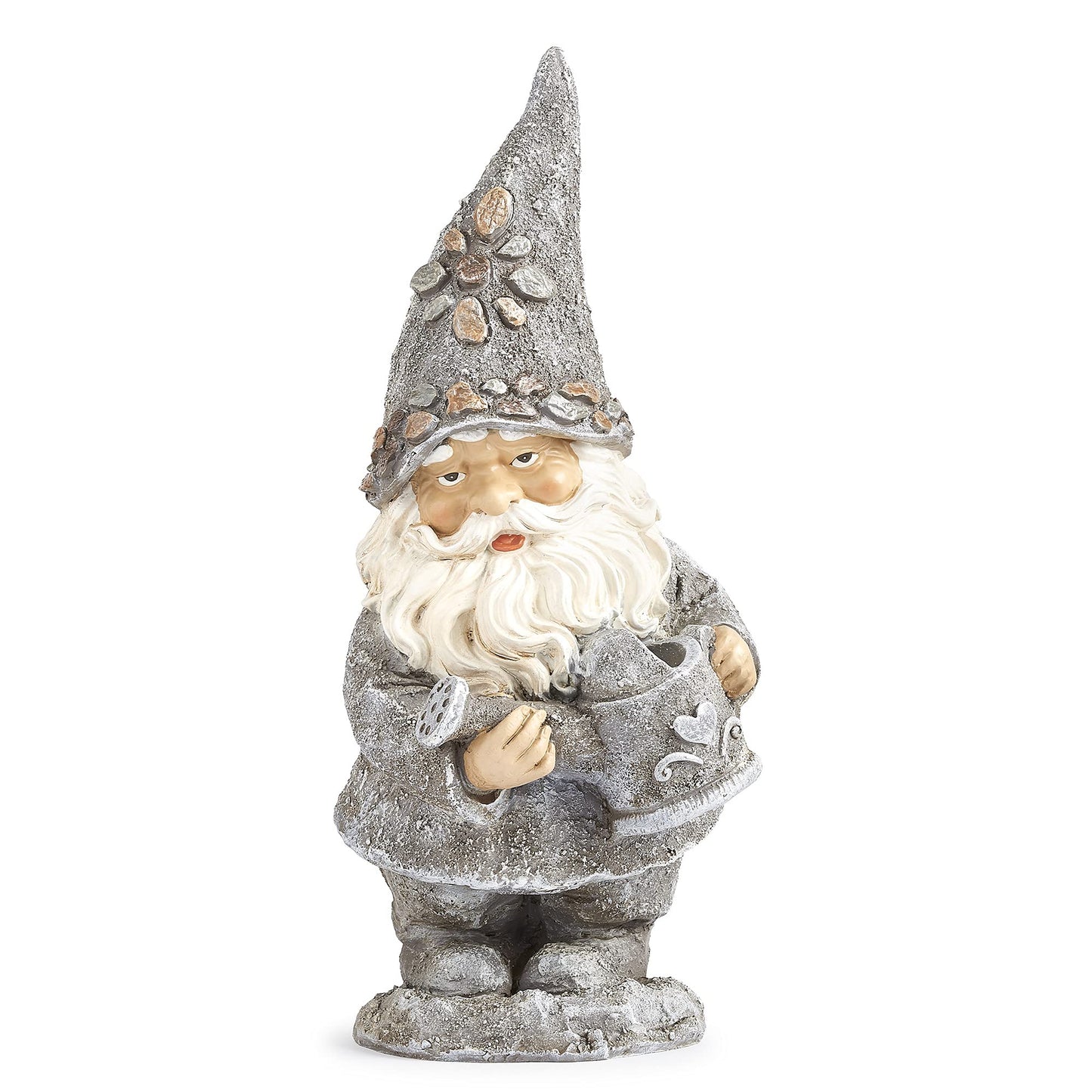 Roman Gnome with Kettle Pebble Garden Statue