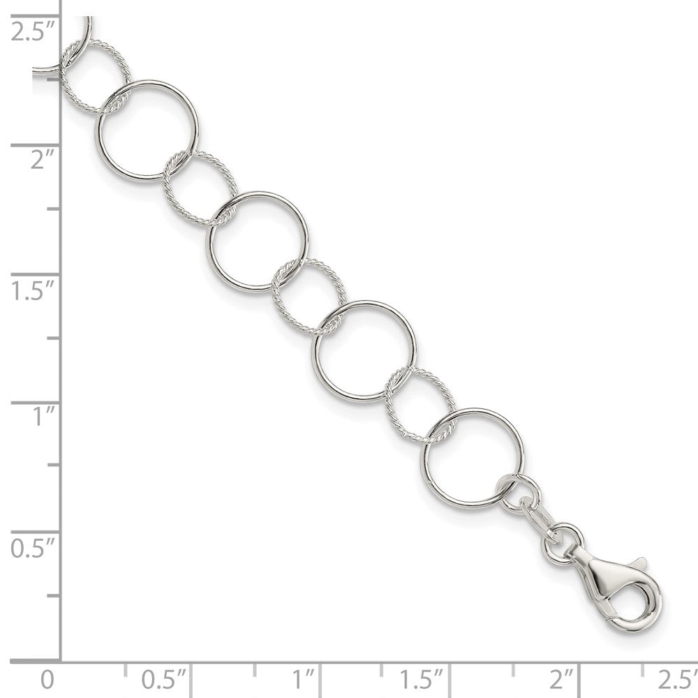 Sterling Silver Fancy Bracelet 7.5 inches