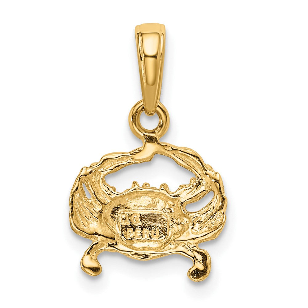 10k Gold Crab Pendant