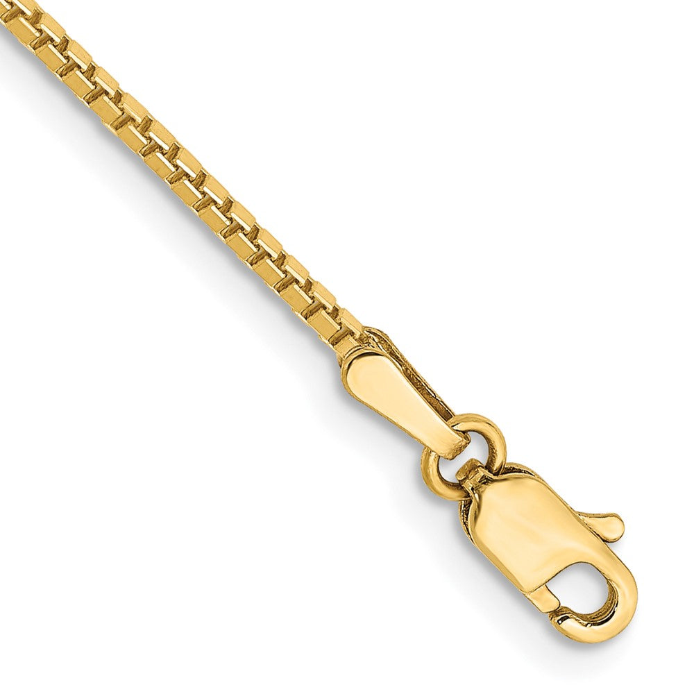 14K 7 inch 1.4mm Box with Lobster Clasp Bracelet 7 inches