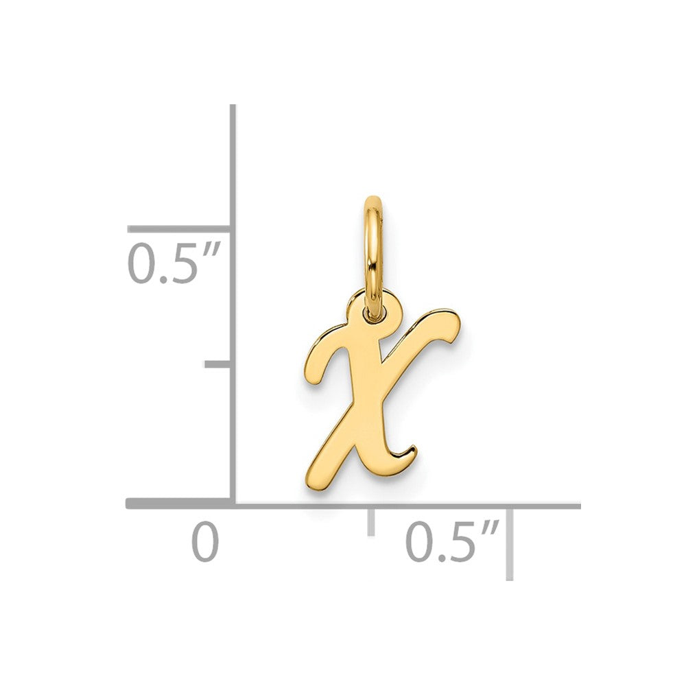 10k Small Script Initial X Charm