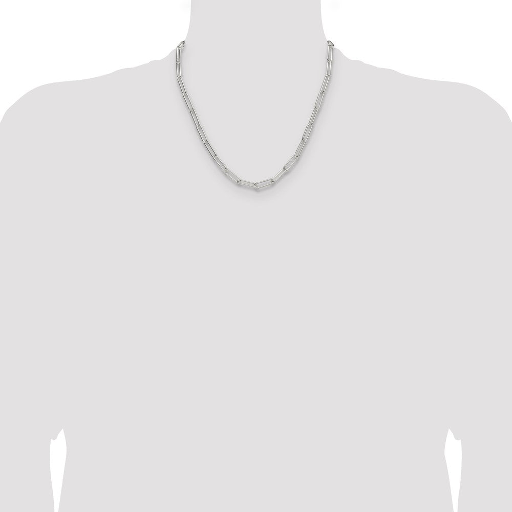Sterling Silver Polished 5.5mm Paperclip Chain