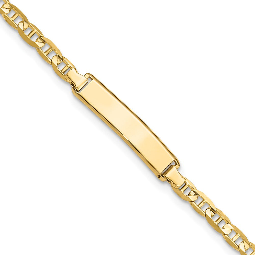 14k Anchor Link ID Bracelet 7 inches