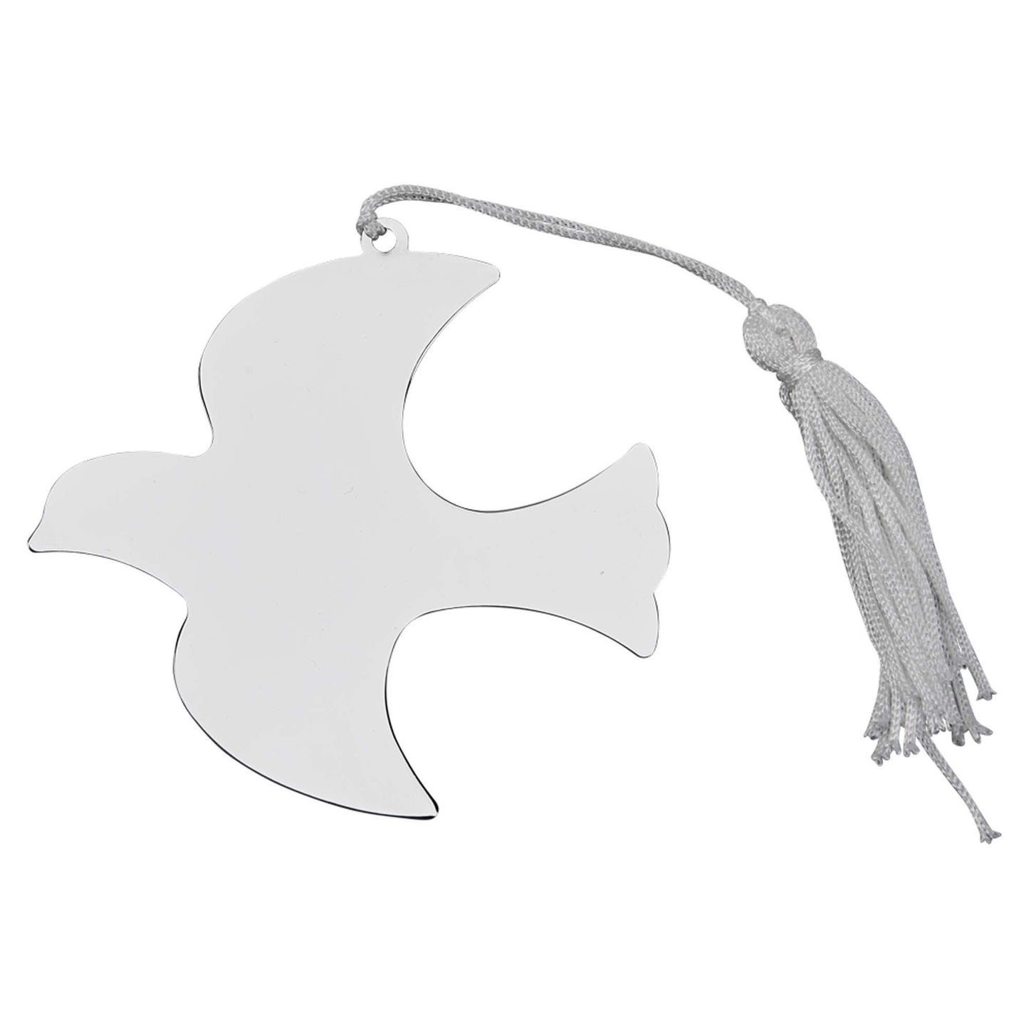 CGI Dove Ornament with Red & White Tassels
