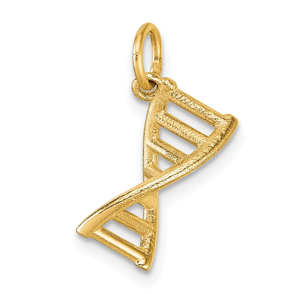 14K 3-D Polished DNA Pendant