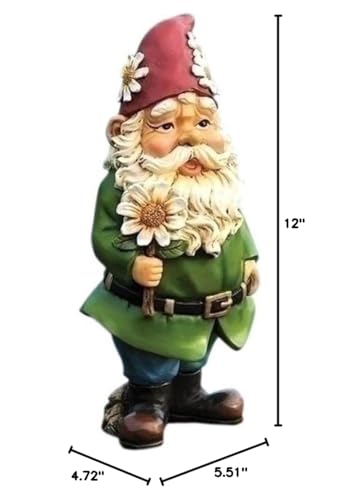 Joseph Studio 65900 Tall Gnome Garden Statue, 12-Inch