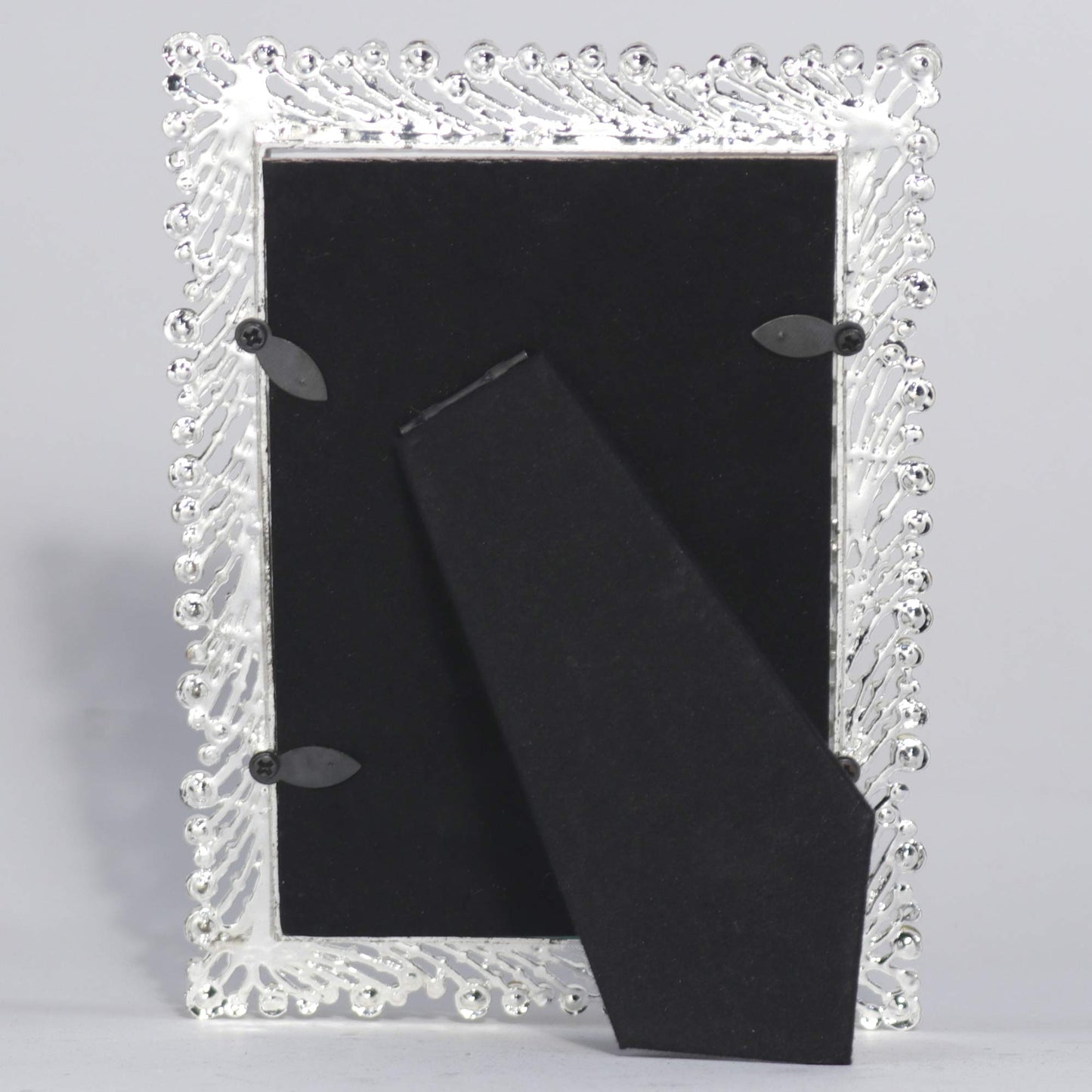 4x6 Jasmond Silver Metal Frame with Crystal Spray