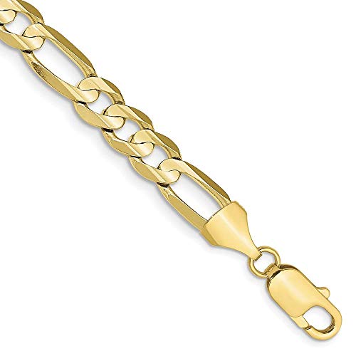 10k 7.5mm Concave Open Figaro Chain