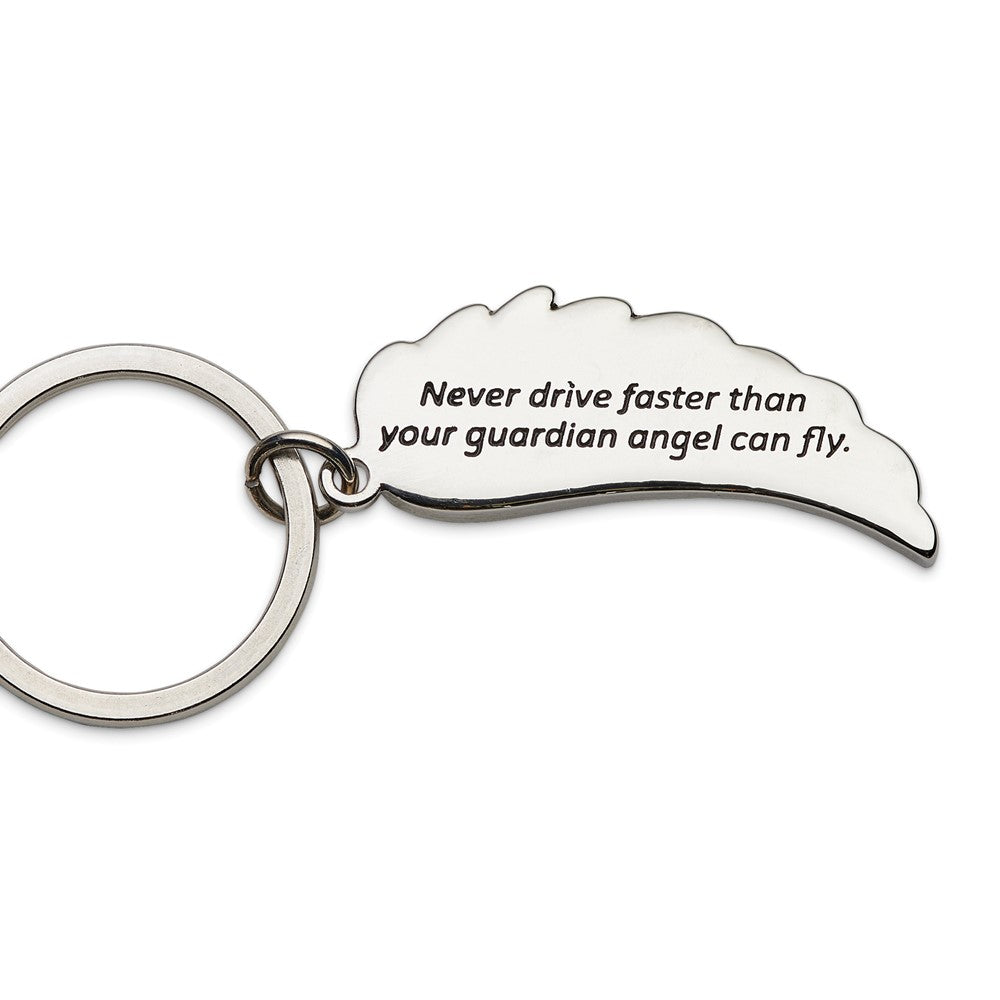 Angel Wing and Heart Chime Keychain