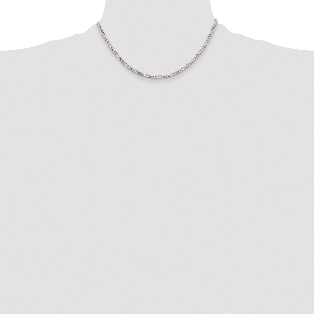 Sterling Silver 3.5mm Figaro Chain 16 Inches
