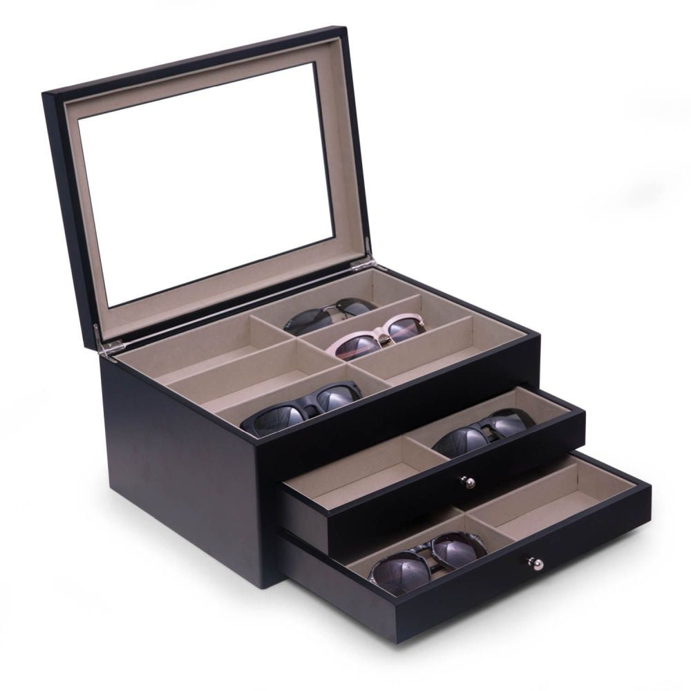 Bey Berk Kelly Sunglass and Eyeglass Storage Black