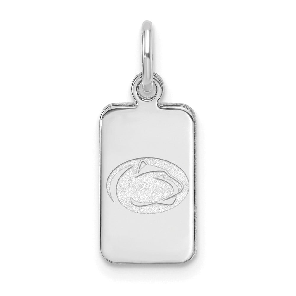 Sterling Silver Rhodium Plated Penn State Univ. XS (tiny) Tag Charm