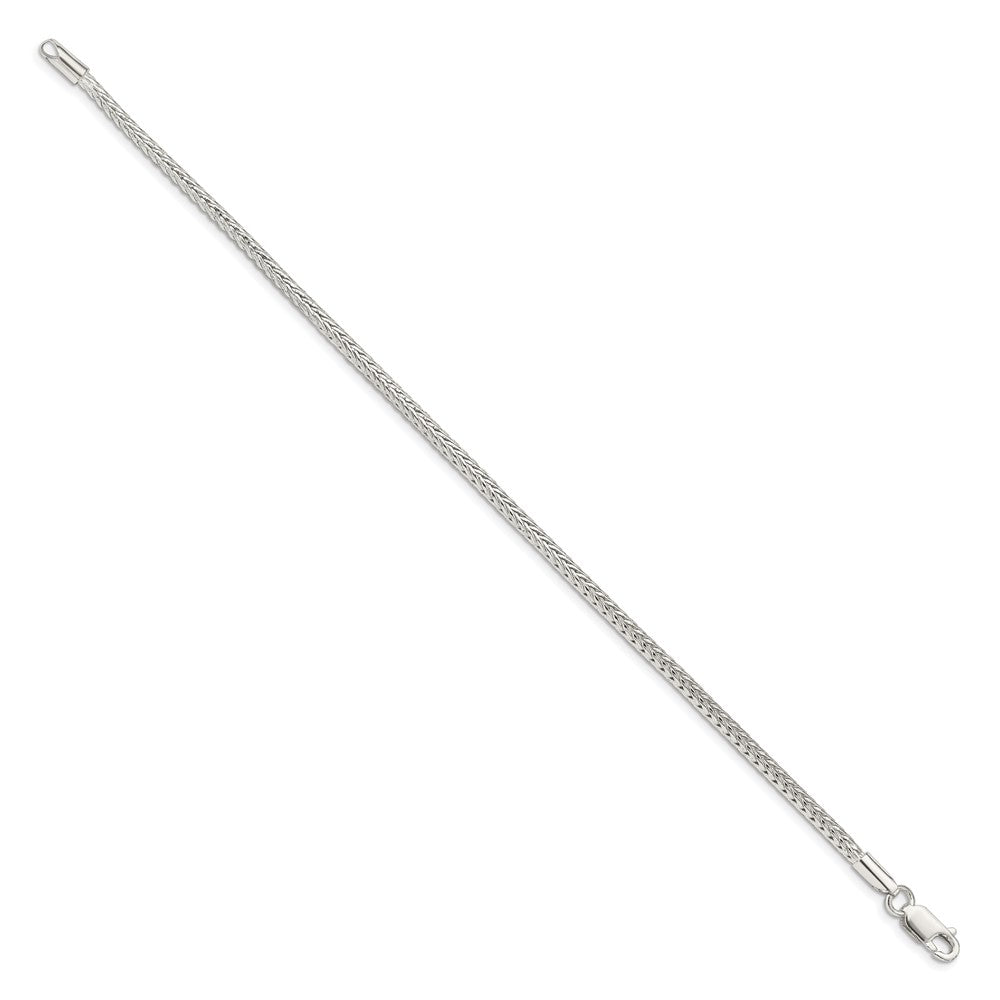 Sterling Silver 2.5mm Diamond-cut Round Franco Chain 7 inches