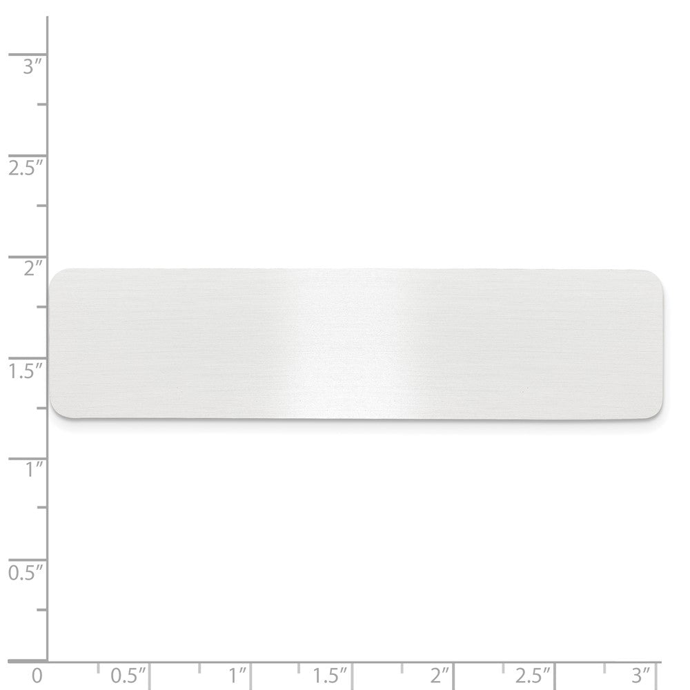 3/4 x 3 Satin Aluminum Plates-Set of 6