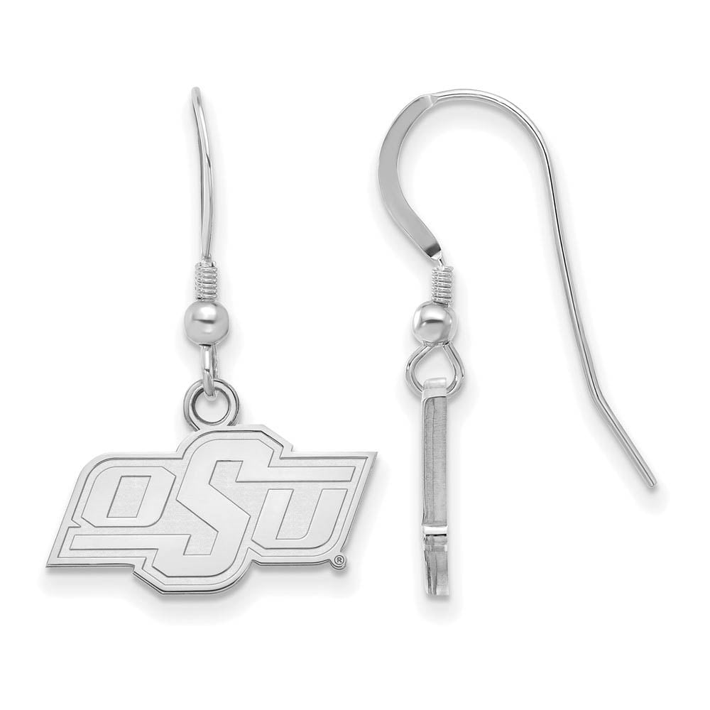 LogoArt Sterling Silver Oklahoma State University Xs Dangle Earrings Wire Female Adult