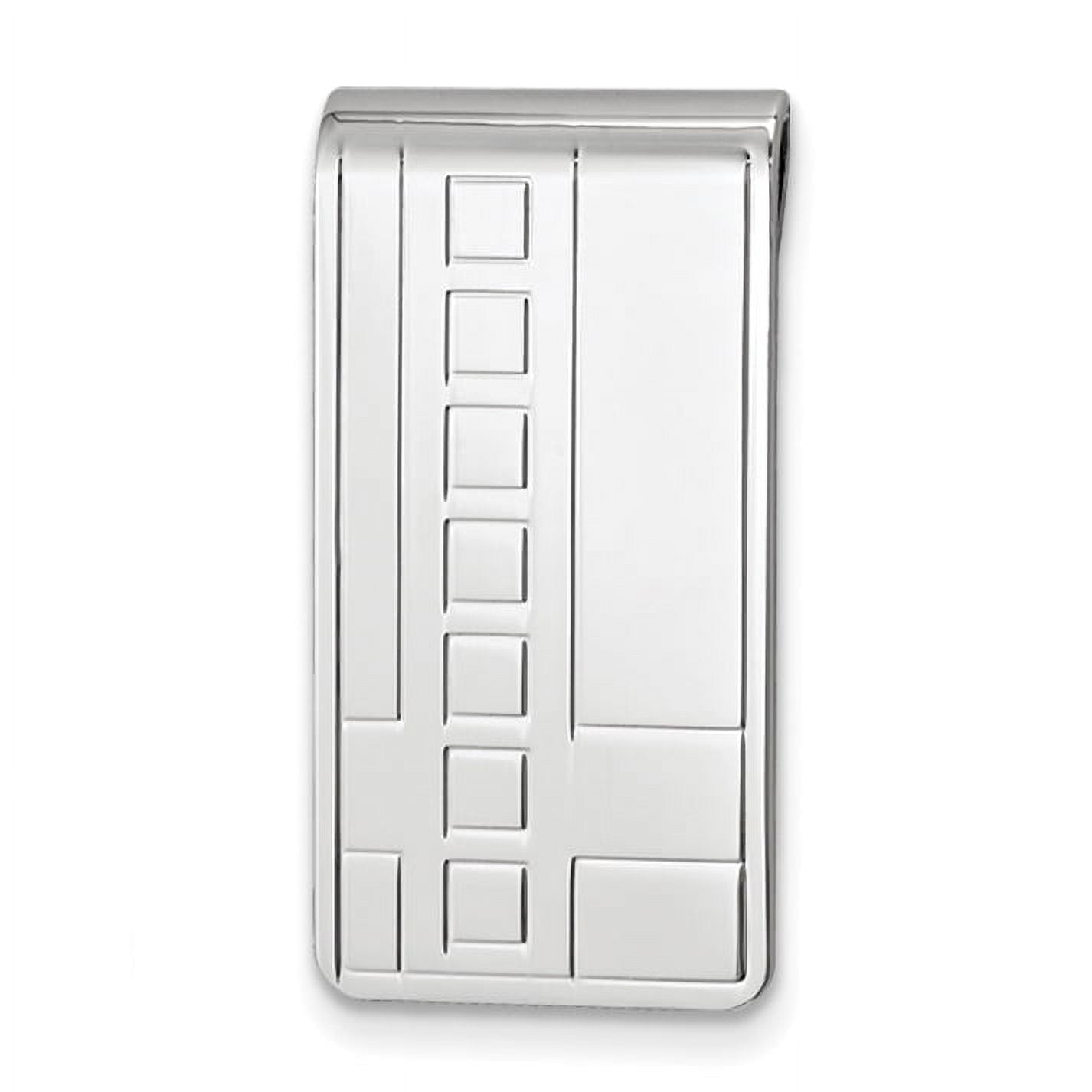 Silver-tone Deco Pattern Money Clip GM16797