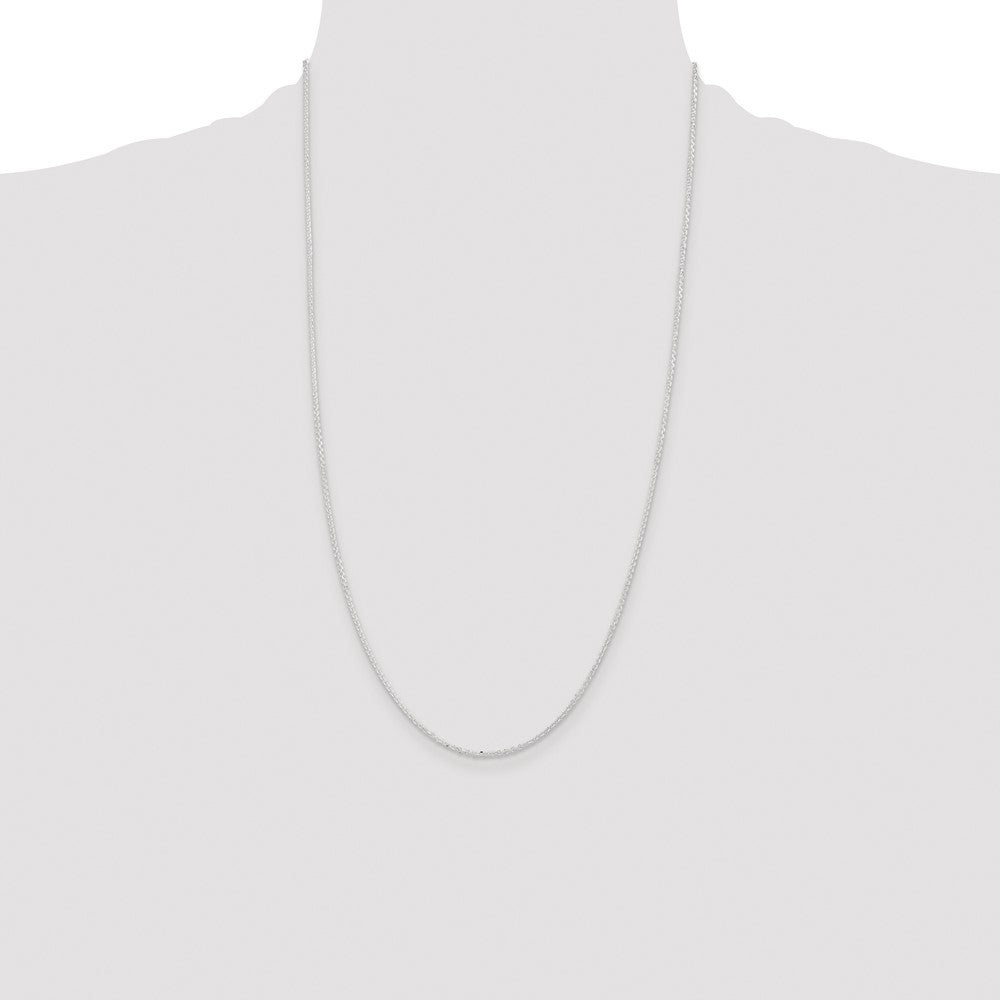 Sterling Silver 1.85mm Diamond-cut Forzantina Cable Chain 26 Inches