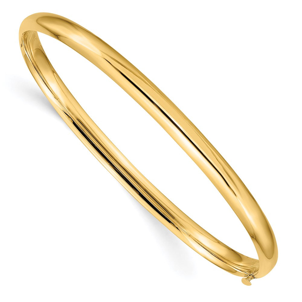 14k 3/16 High Polished Hinged Bangle Bracelet 7.5 inches